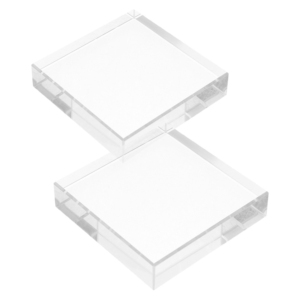 Paper Weight Crystal - Peso de Papel Quadrado Transparente Elegante