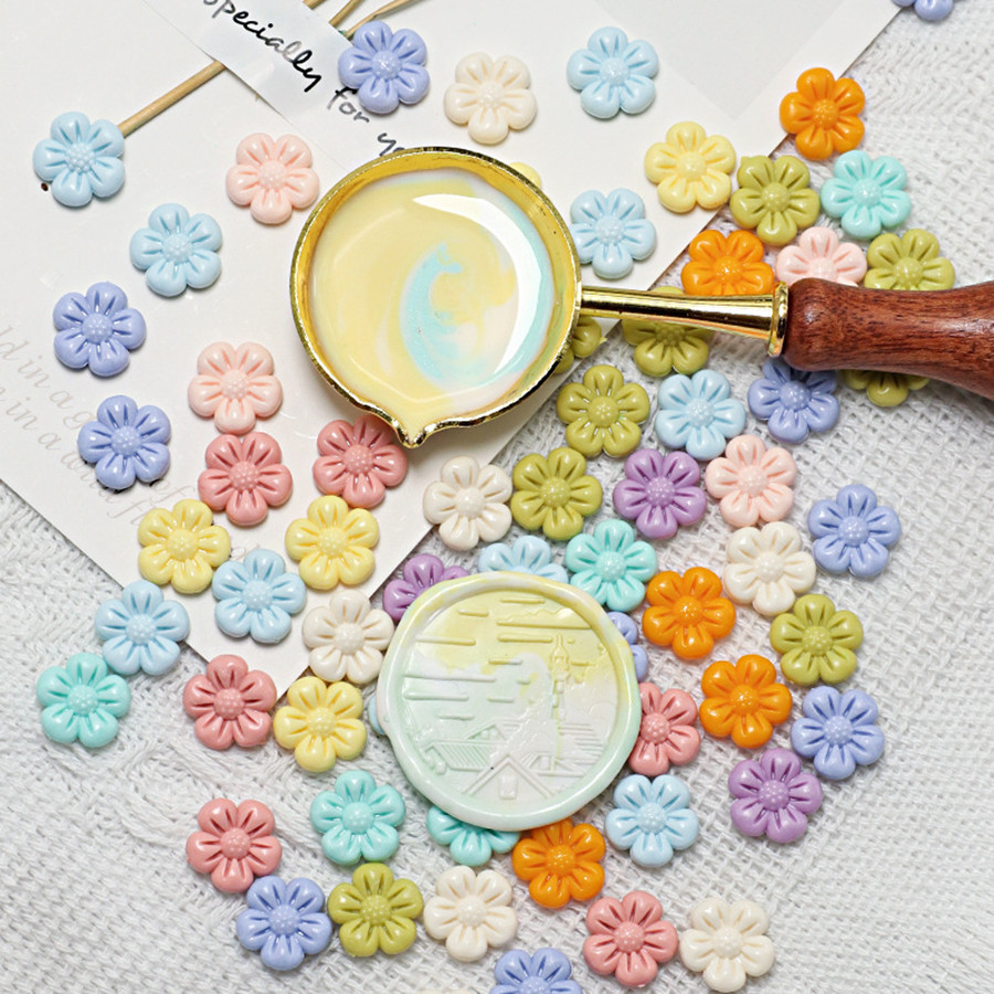 150 pçs/saco em forma de flor  - Wax Seal Stamp Set avaliação e preço