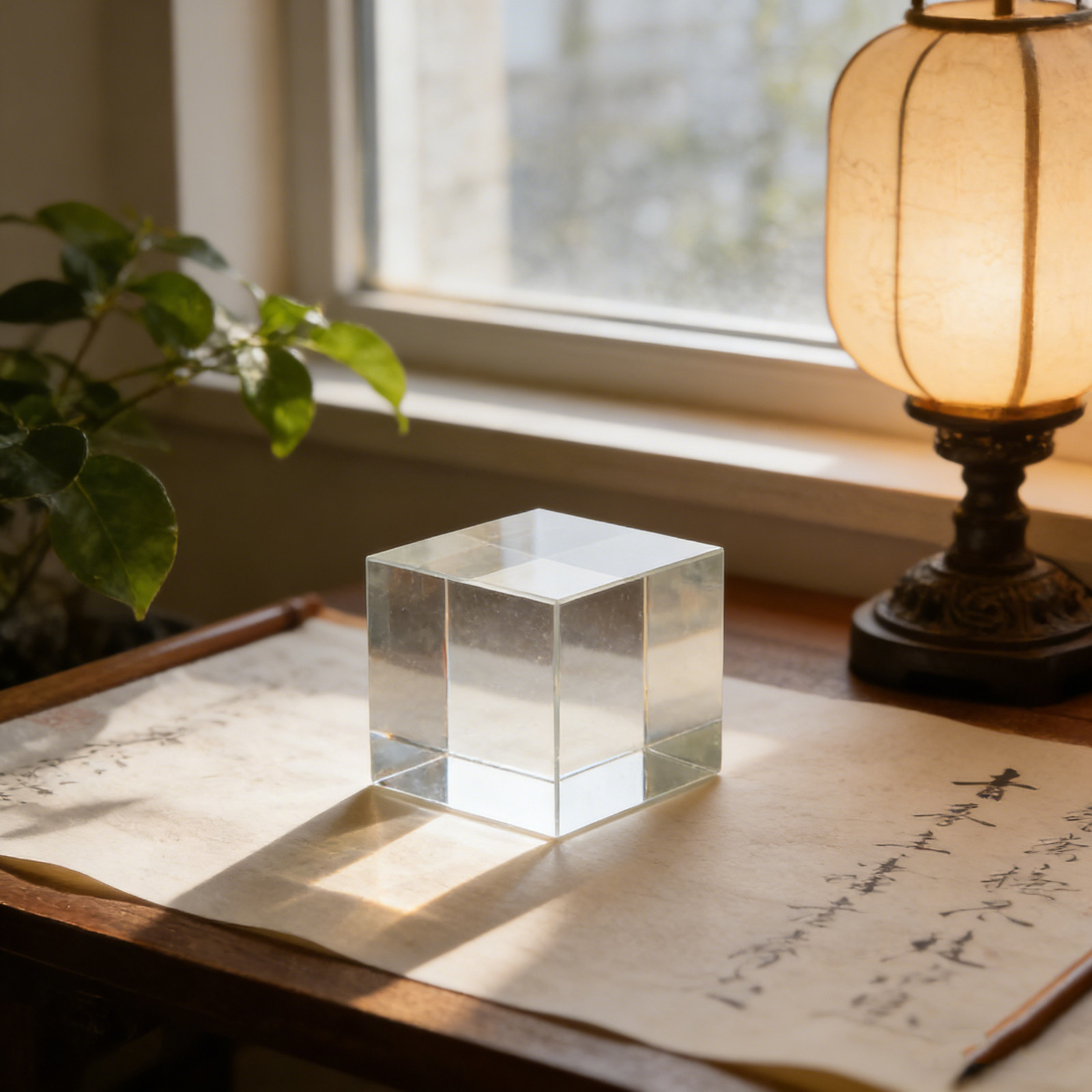 Peso de Papel em Cristal Quadr - Paper Weight Crystal avaliação e preço