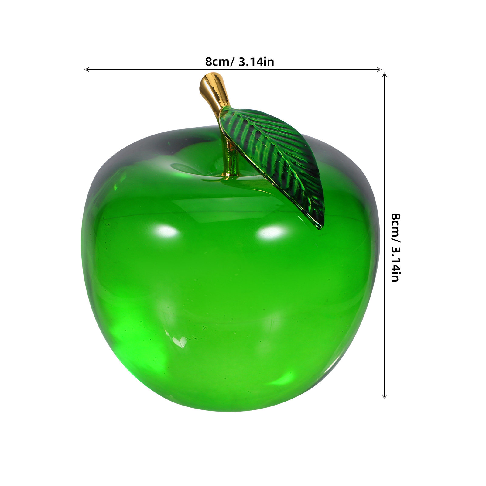 Decoração de maçã, pequena esc - Paper Weight Crystal avaliação e preço