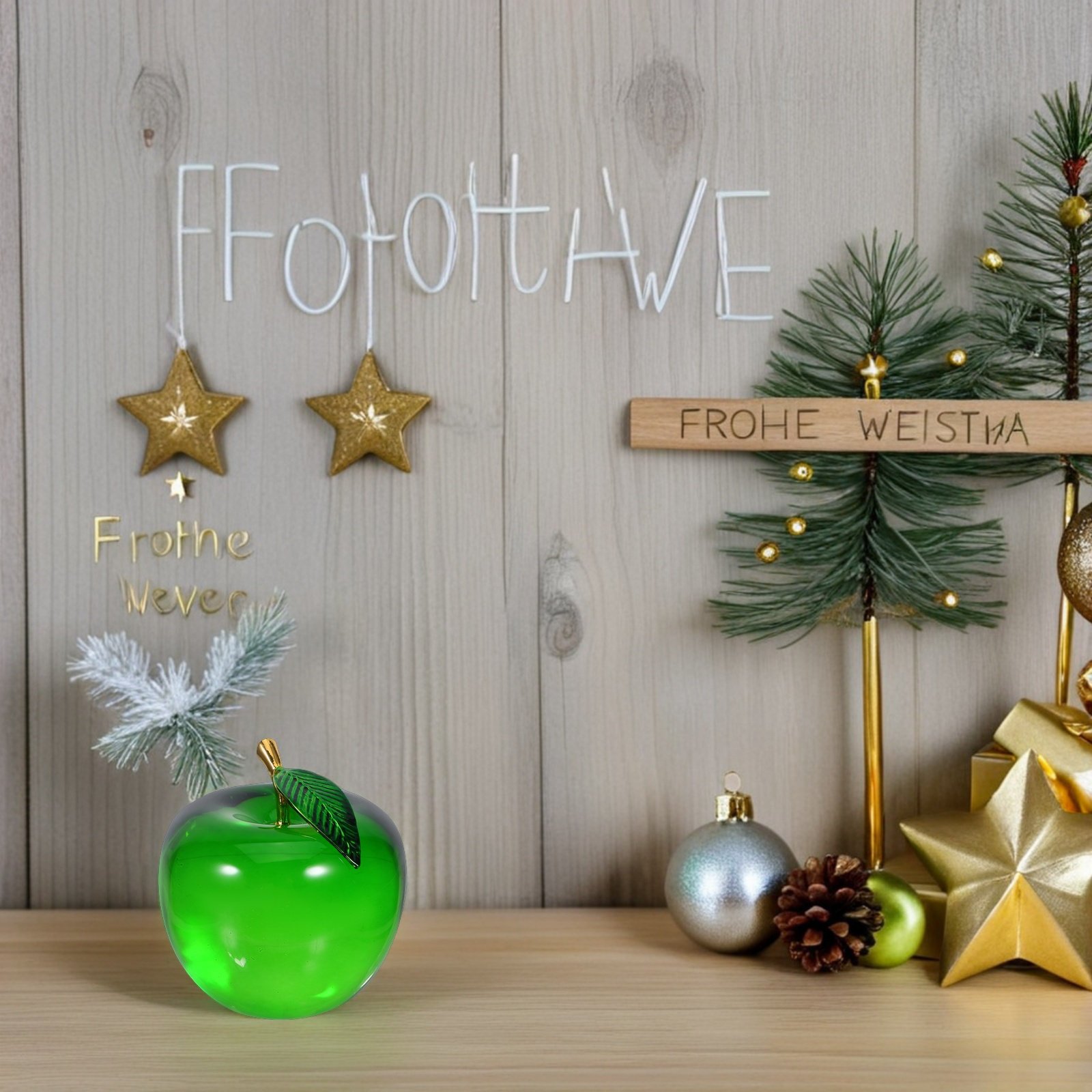 Decoração de maçã, pequena esc - Paper Weight Crystal avaliação e preço