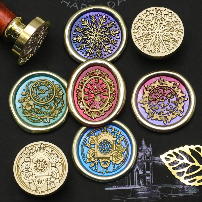 Relógio retrô carimbo de cera  - Wax Seal Stamp Set avaliação e preço